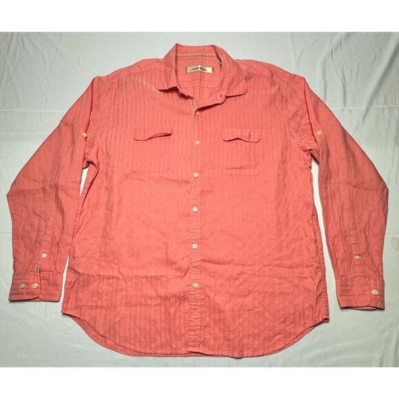 Tommy Bahama Men's LS Salmon Pink Button Up Shirt - Size XL - Picture 1 of 4